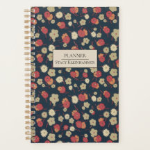 Personalised 1920s Vintage Floral Planner