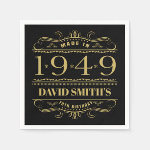 Personalised 1949 70th Birthday Napkin