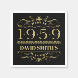 Personalised 1959 60th Birthday Napkin