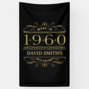 Personalised 1960 60th Birthday Banner