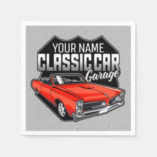 Personalised 1966 Convertible Classic Car Garage Napkin