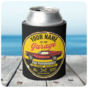 Personalised 1967 Fastback Red Classic Car Garage Can Cooler