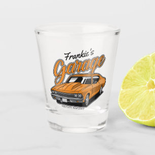 Personalised 1968 396 Classic Muscle Car Garage Shot Glass