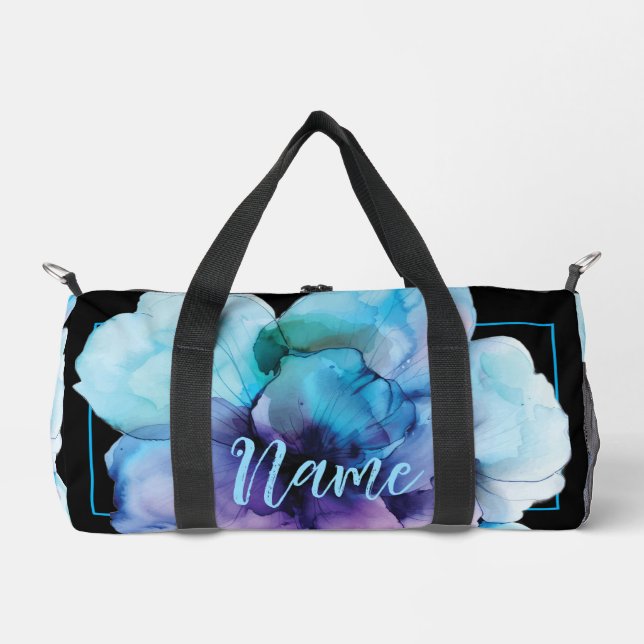 Personalised 19" Duffle Bag - Watercolor Flower (Front)