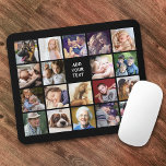 Personalised 19 Square Photo Collage Mouse Pad<br><div class="desc">Personalised mouse mat featuring 19 photos of your choice,  and a text template for you to customise.</div>