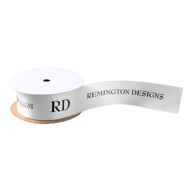 Personalised 1.5" Classic White ribbon Satin Ribbon (Spool)