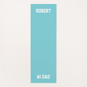Personalised #1 Dad Father's Day Yoga Mat Green