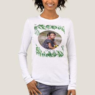 Personalised 1-image Green Leaf Florals Tri-Blend Shirt