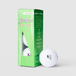 Personalised 1-letter Monogram BLK Golf Balls
