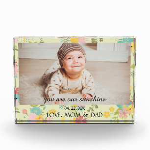 Personalised 1-photo you are our sunshine photo block