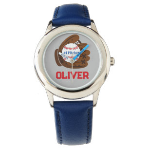 Personalised #1 Pitcher Boy's Baseball Watch