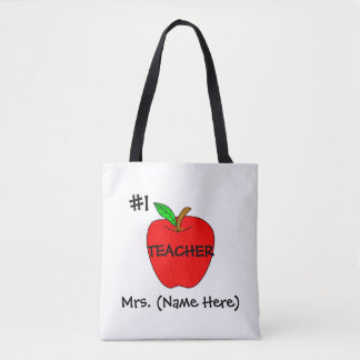 Personalised #1 Teacher Tote