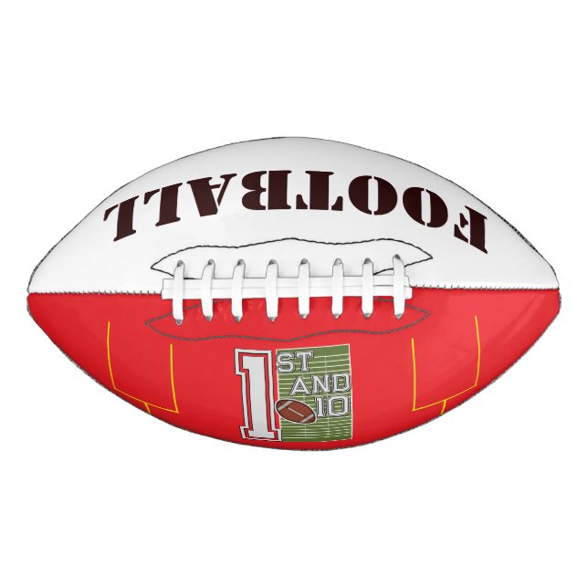 Personalised 1st and 10 Football (Front)