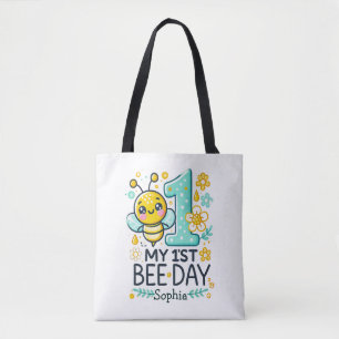 Personalised 1st Bee Day Tote Bag