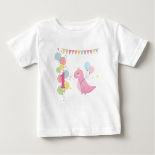 Personalised 1st Birthday Girl Baby T-Shirt