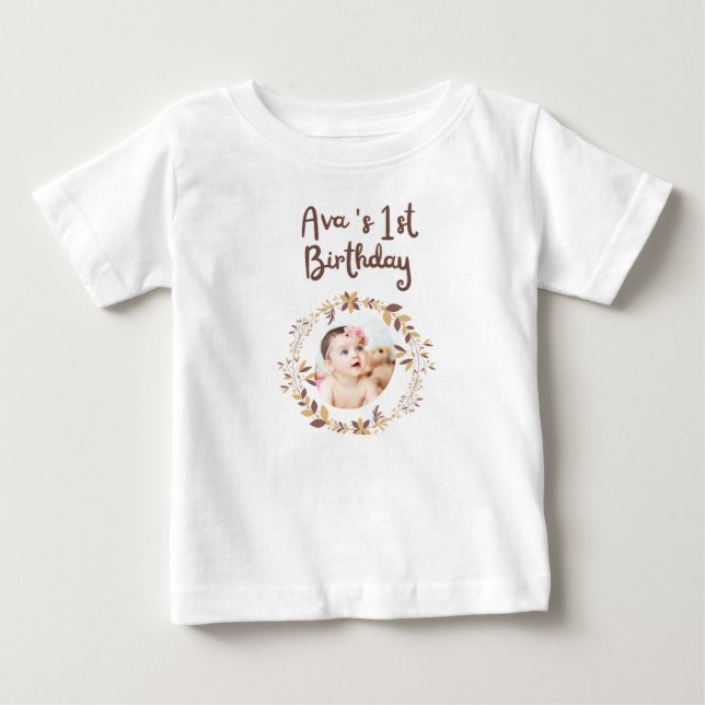 Personalised 1st Birthday Shirt | Custom Name (Front)