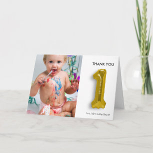Personalised 1st Birthday Thank You Card