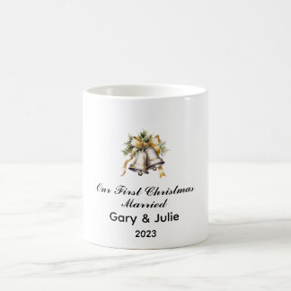 Personalised 1st Christmas Married Keepsake Coffee Mug
