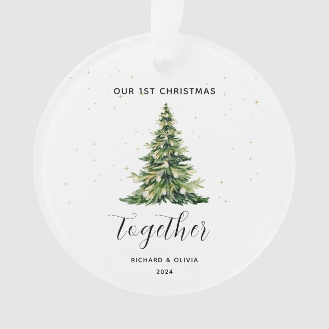 Personalised 1st Christmas Together Couple Gift  Ornament (Front)