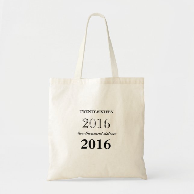 Personalised 2016 Graduation Tote in Black Bag (Front)