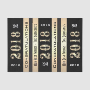 Personalised 2018 w/Your Family Name Graduation Tissue Paper