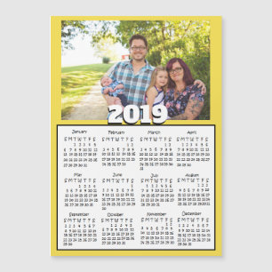 Personalised 2019 Family Photo Magnet Calendars