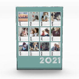 Personalised 2021 Calendar Photo Collage Block