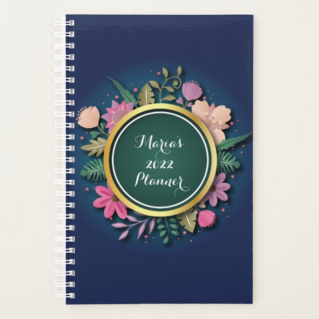 Personalised 2022 Floral Planner (Front)