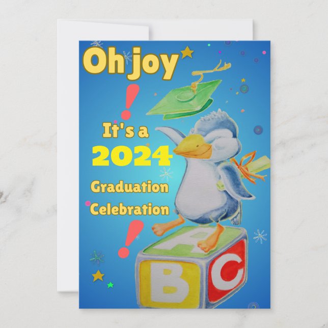 Personalised 2024 Kindergarten graduation card (Front)