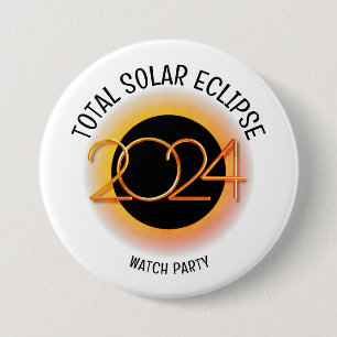 Personalised 2024 TOTAL SOLAR ECLIPSE 7.5 Cm Round Badge