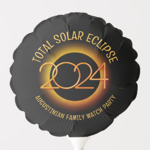 Personalised 2024 TOTAL SOLAR ECLIPSE Balloon