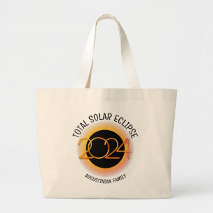 Personalised 2024 TOTAL SOLAR ECLIPSE Large Tote Bag