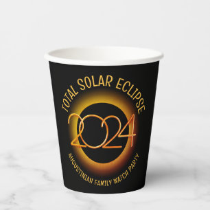 Personalised 2024 TOTAL SOLAR ECLIPSE Paper Cups