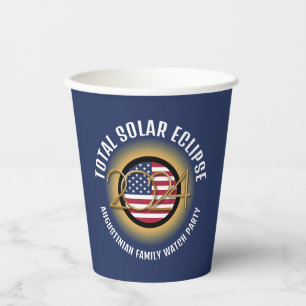 Personalised 2024 TOTAL SOLAR ECLIPSE USA Paper Cups