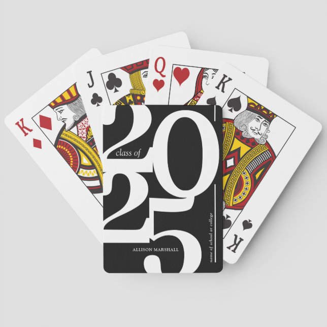 Personalised 2025 Class Graduate Playing Cards (Back)