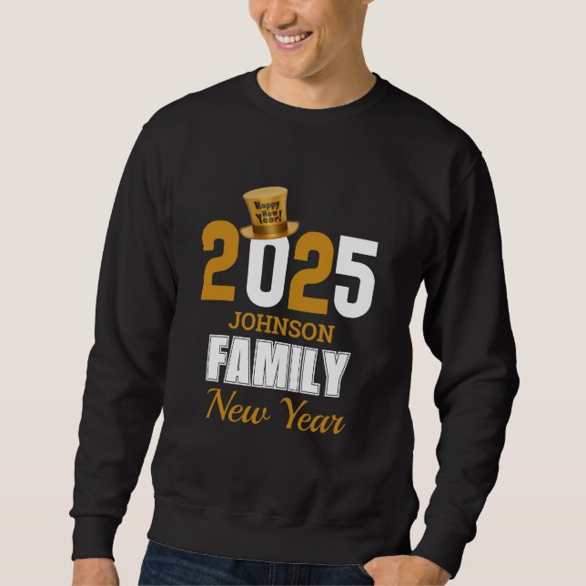 Personalised 2025 Family Name Happy New Year Sweatshirt (Front)