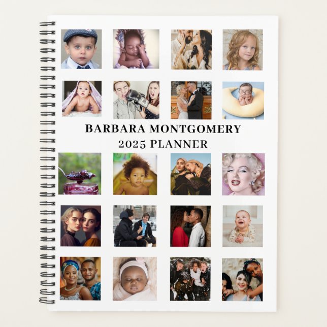 Personalised 2025 Planner Book, 20 of your Images (Front)