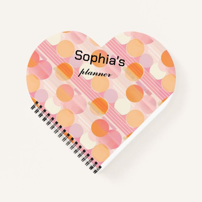Personalised 2025 Planner with Soft Pastel Colours Notebook (Front)