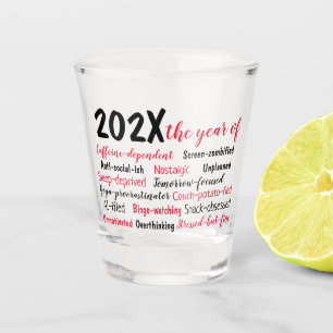 Personalised 2025 Year in Review Shot Glass
