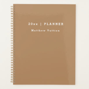 Personalised 2026 Brown Weekly Monthly  Planner