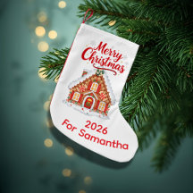 Personalised 2026 Christmas House Stocking
