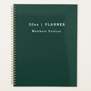 Personalised 2026 Emerald Weekly Monthly  Planner