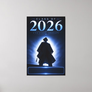 Personalised 2026 Graduate Name Keepsake Canvas Print