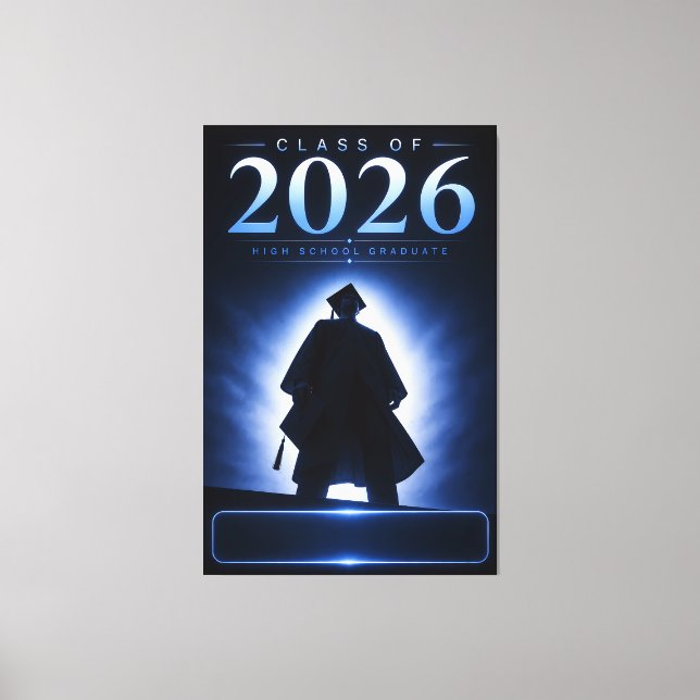Personalised 2026 Graduate Name Keepsake Canvas Print (Front)