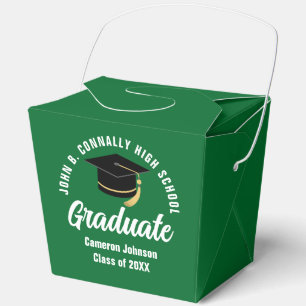 Personalised 2026 Green Graduation Party Fortune Favour Box