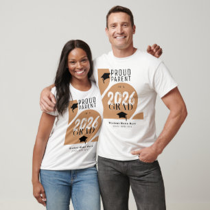 Personalised 2026 Modern Arch Proud Parents Grad T-Shirt