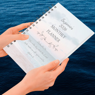 Personalised 2026 Ocean Beach Psalms Bible Verse Planner