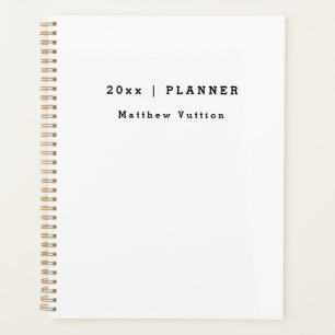 Personalised 2026 White Weekly Monthly  Planner