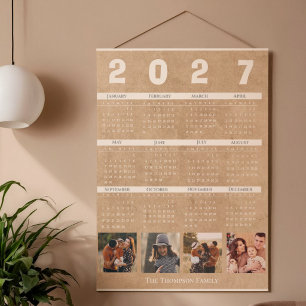 Personalised 2027 Family Photo Collage Calendar Poster