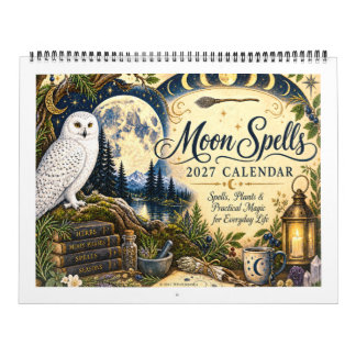 Personalised 2027 Moon Spells Illustrated Calendar